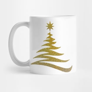 Gold Christmas Tree Mug